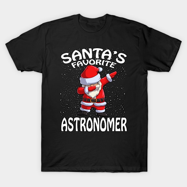 Santas Favorite Astronomer Christmas T-Shirt by intelus